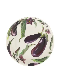 Aubergine & Flowers Medium Pasta Bowl