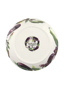 Aubergine & Flowers Medium Pasta Bowl