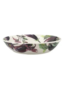Aubergine & Flowers Medium Pasta Bowl