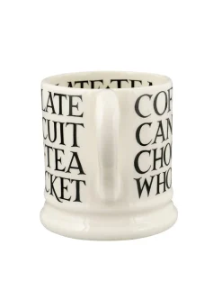 Black Toast All Over Writing 1/2 Pint Mug