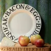 Black Toast Bacon & Egg Large Dinner Plate, 10.5 Inch
