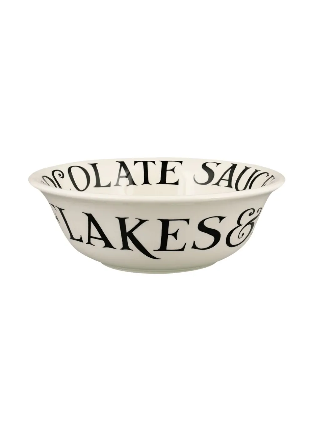 Black Toast Cereal Bowl