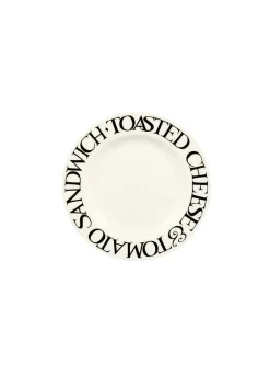Black Toast Cheese & Tomato Small Side Plate, 6.5 Inch