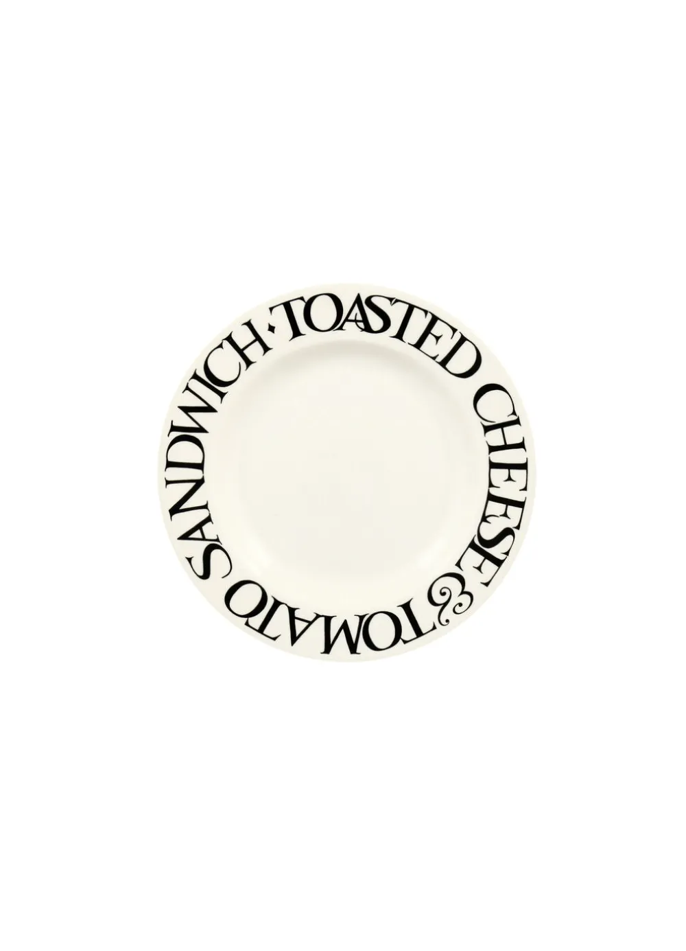 Black Toast Cheese & Tomato Small Side Plate, 6.5 Inch