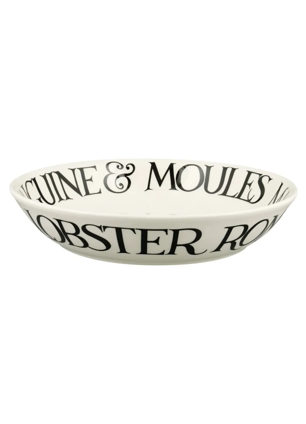 Black Toast Crab Linguine Medium Pasta Bowl