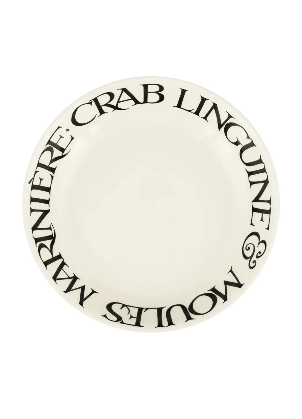 Black Toast Crab Linguine Medium Pasta Bowl