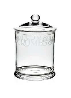 Black Toast Crystal Glass Biscuit Jar