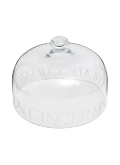 Black Toast Crystal Glass Cake Dome