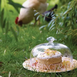Black Toast Crystal Glass Cake Dome