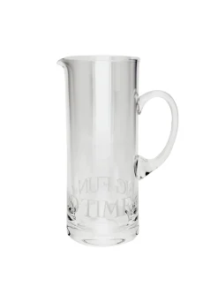 Black Toast Crystal Glass Straight Sided Jug