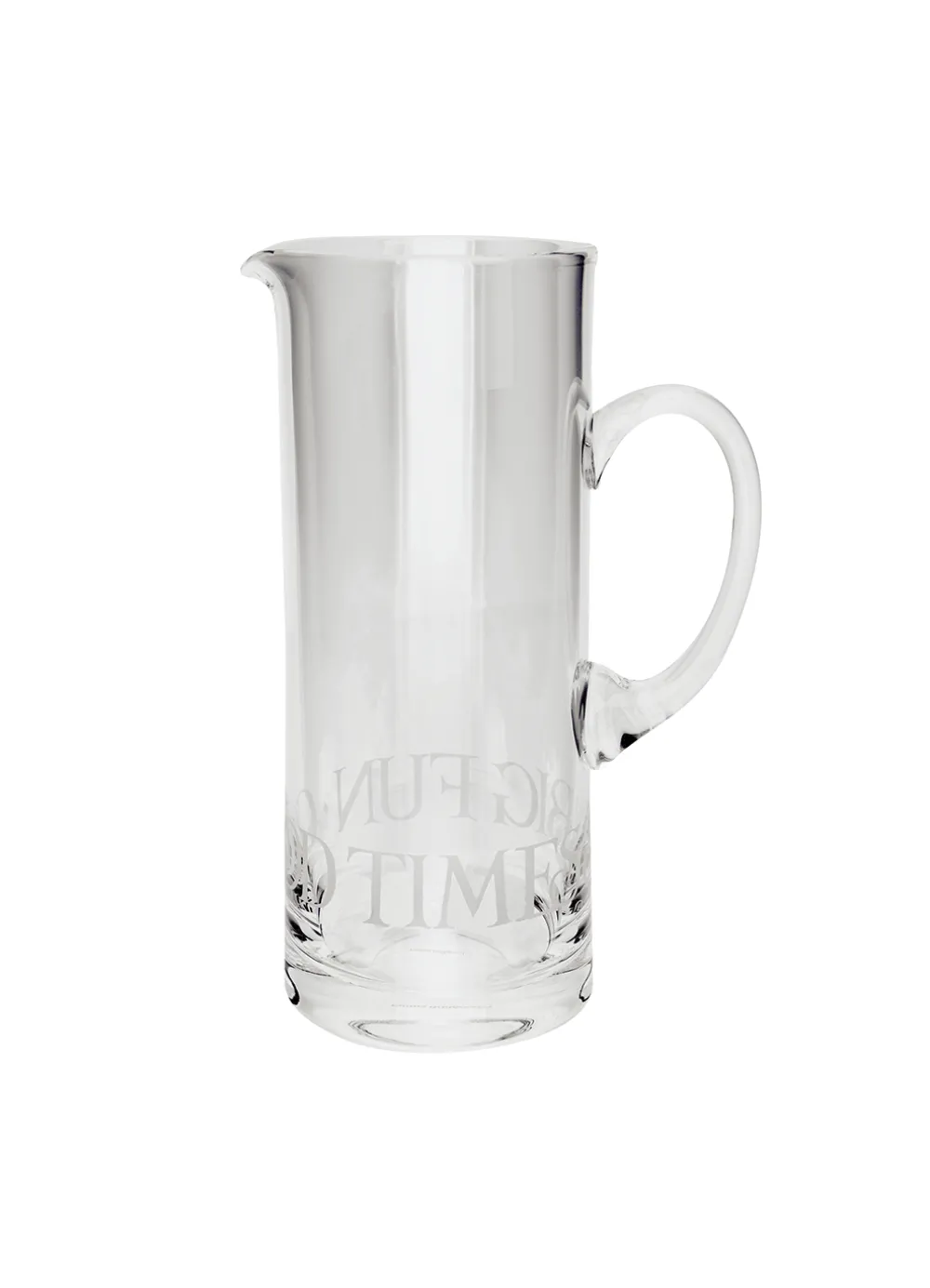 Black Toast Crystal Glass Straight Sided Jug