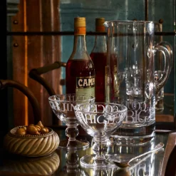 Black Toast Crystal Glass Straight Sided Jug