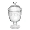 Black Toast Crystal Glass Sweetie Jar
