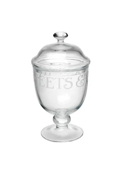 Black Toast Crystal Glass Sweetie Jar
