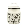 Black Toast Enamel Medium Storage Pot