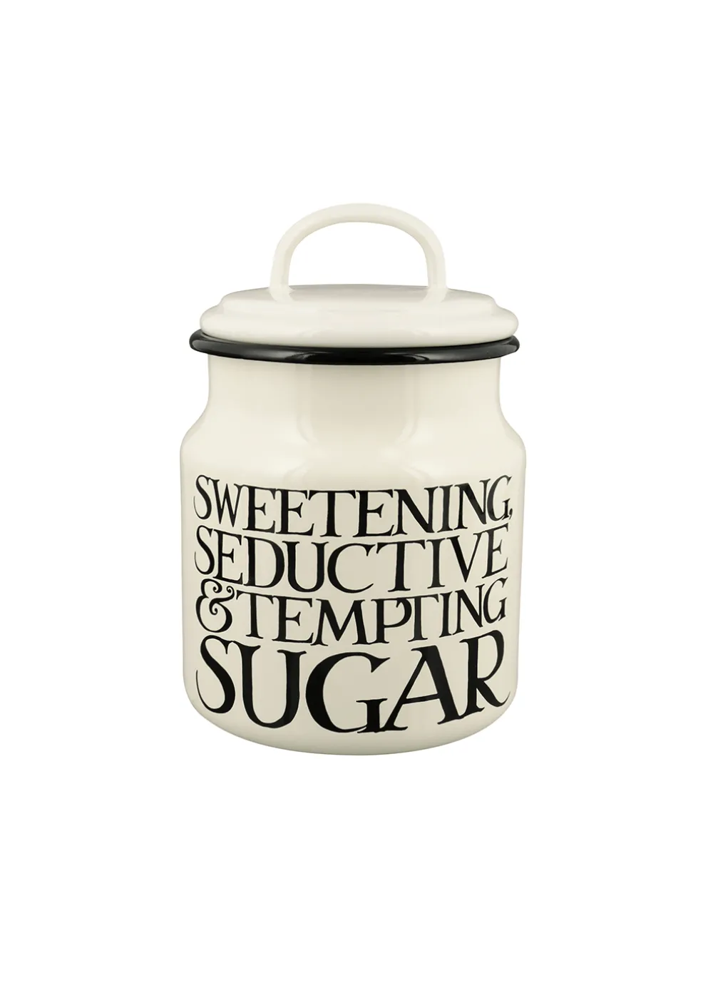 Black Toast Enamel Medium Storage Pot