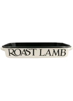 Black Toast Enamel Roasting Dish with Handles 40cm