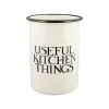 Black Toast Enamel Utensils Storage Pot