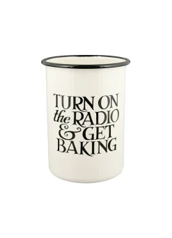 Black Toast Enamel Utensils Storage Pot