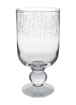 Black Toast Extra Large Crystal Glass Storm Lantern