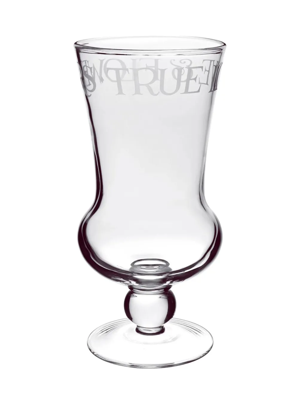 Black Toast Extra Large Crystal Glass Flared Vase