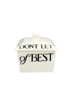 Black Toast Half a Pound Small Butter Dish