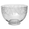 Black Toast Large Crystal Glass Bowl