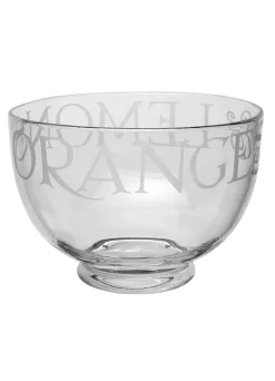 Black Toast Large Crystal Glass Bowl
