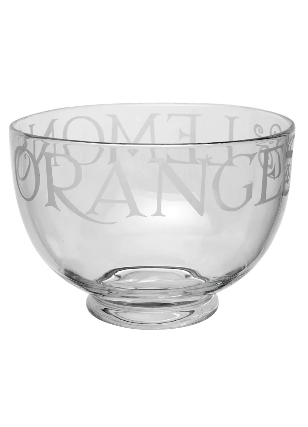 Black Toast Large Crystal Glass Bowl