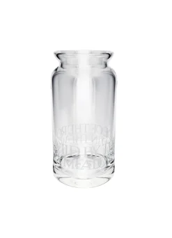 Black Toast Large Crystal Glass Jar Vase