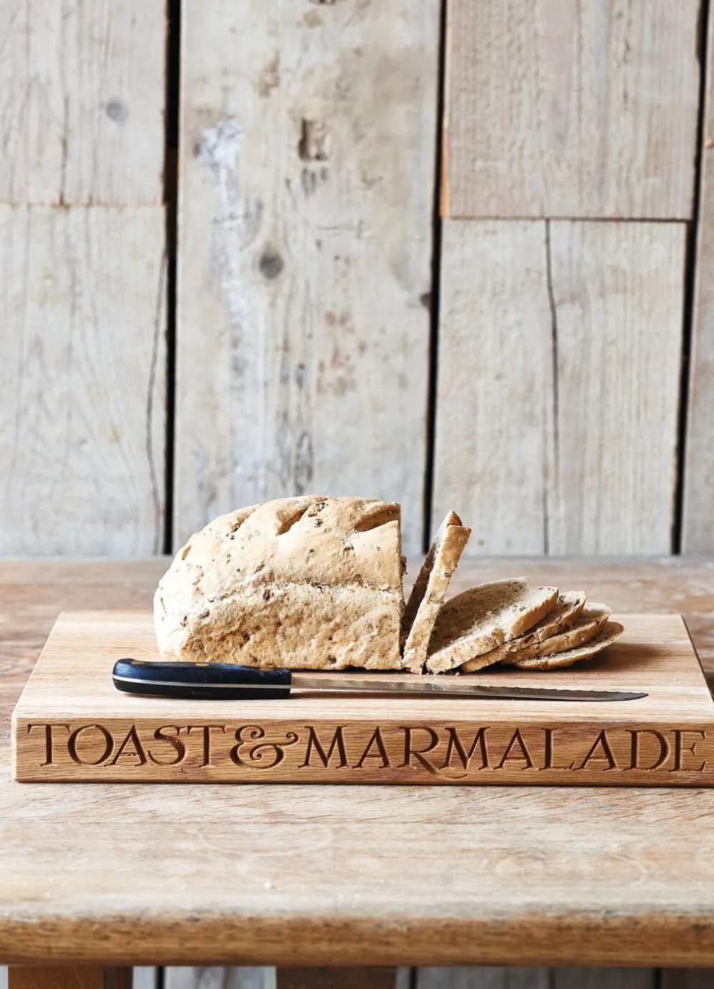 Black Toast Large Wooden Chopping Board