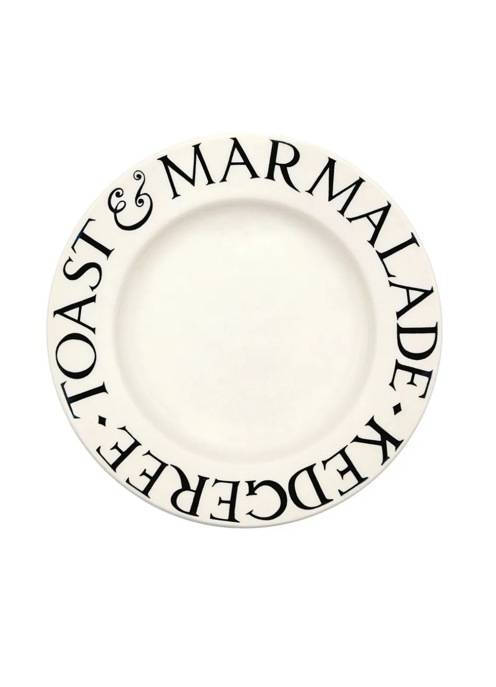 Black Toast Medium Dinner Plate, 8.5 Inch