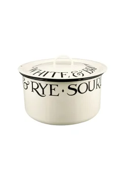 Black Toast Medium Enamel Bread Bin