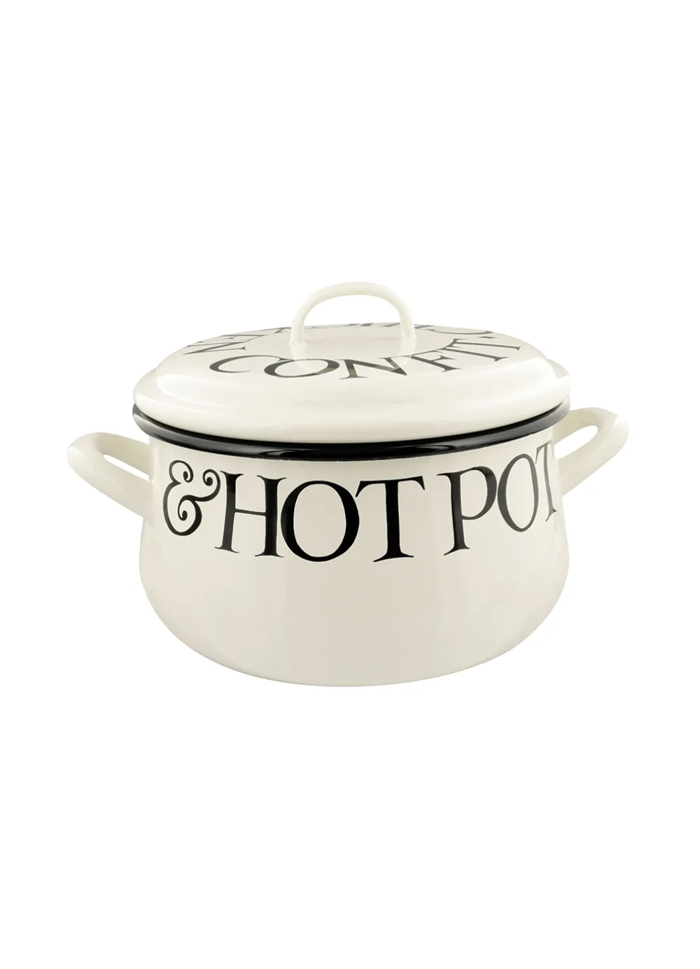 Black Toast Medium Enamel Cooking Pot