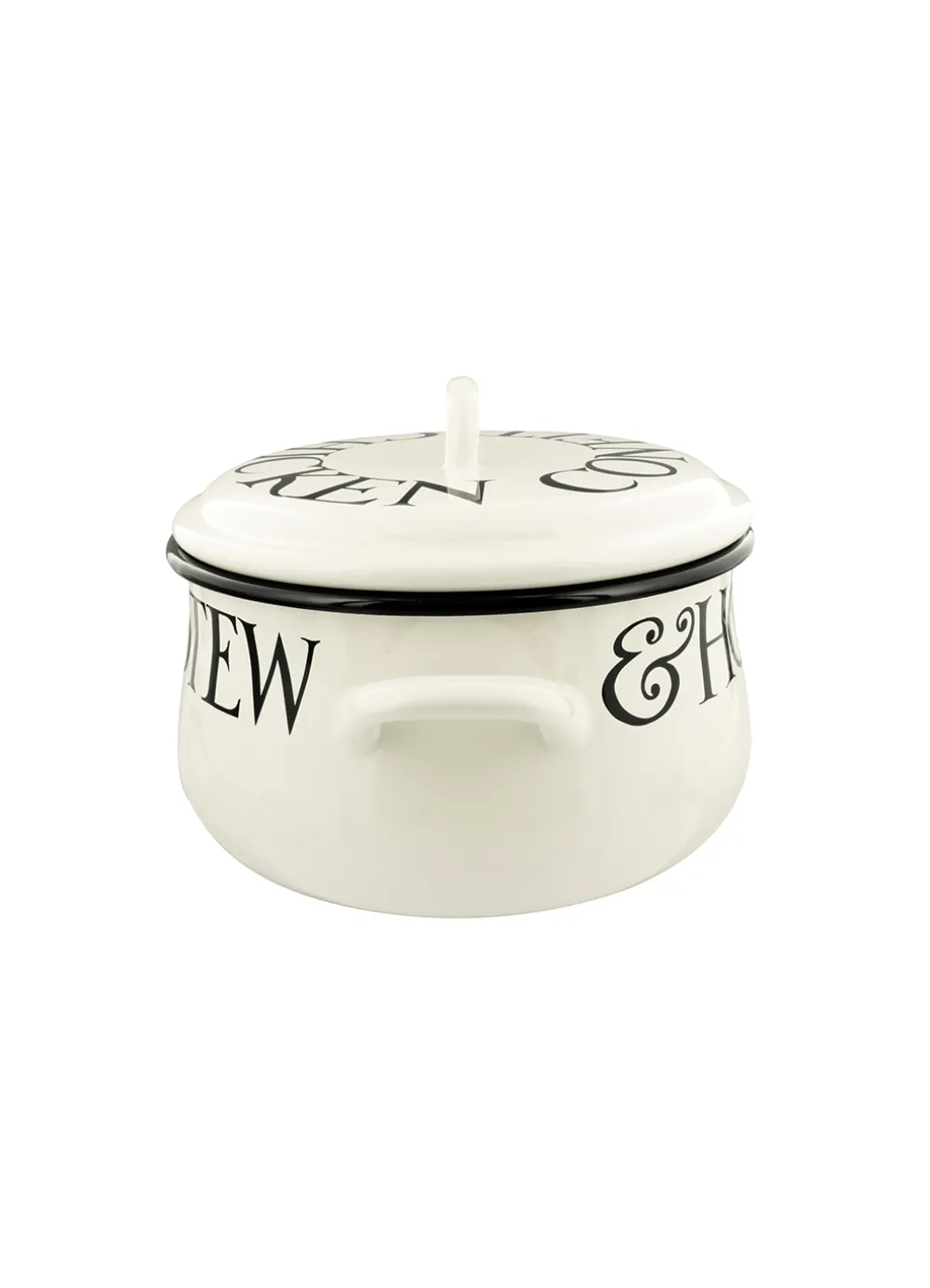 Black Toast Medium Enamel Cooking Pot