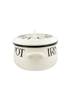Black Toast Medium Enamel Cooking Pot