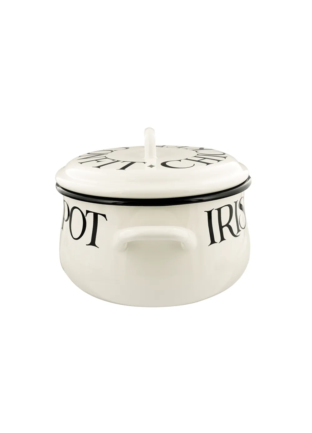 Black Toast Medium Enamel Cooking Pot