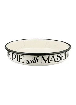 Black Toast Medium Savoury Enamel Pie Dish