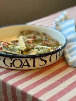 Black Toast Medium Summer Enamel Pie Dish