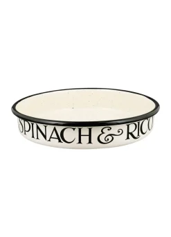 Black Toast Medium Summer Enamel Pie Dish