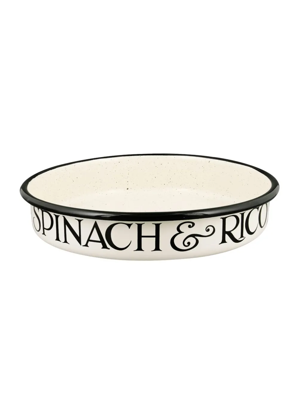 Black Toast Medium Summer Enamel Pie Dish