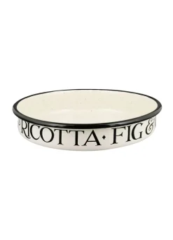 Black Toast Medium Summer Enamel Pie Dish