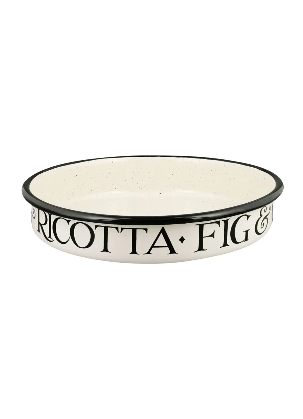 Black Toast Medium Summer Enamel Pie Dish