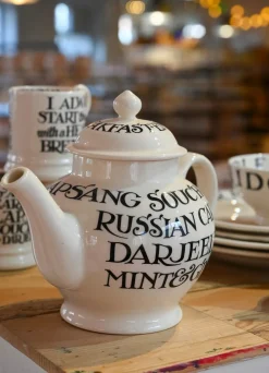 Black Toast 4 Mug Teapot