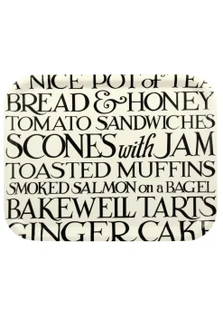 Black Toast Rectangular Birch Tray