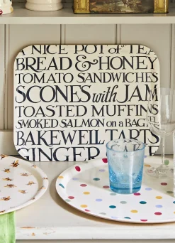 Black Toast Rectangular Birch Tray