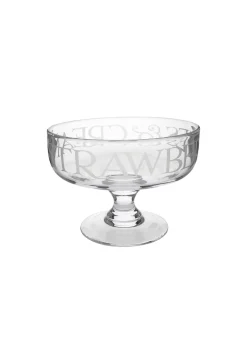 Black Toast Small Crystal Glass Trifle Bowl