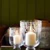 Black Toast Small Crystal Glass Storm Lantern