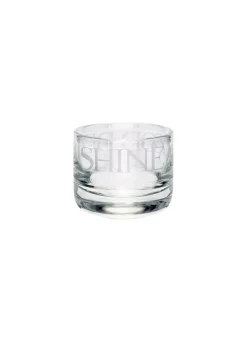 Black Toast Small Crystal Glass Votive Candle