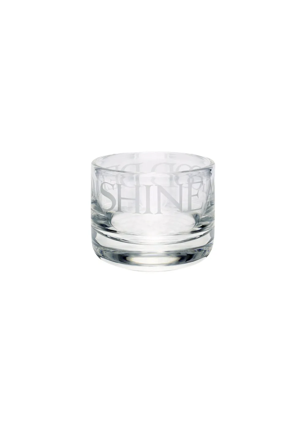 Black Toast Small Crystal Glass Votive Candle